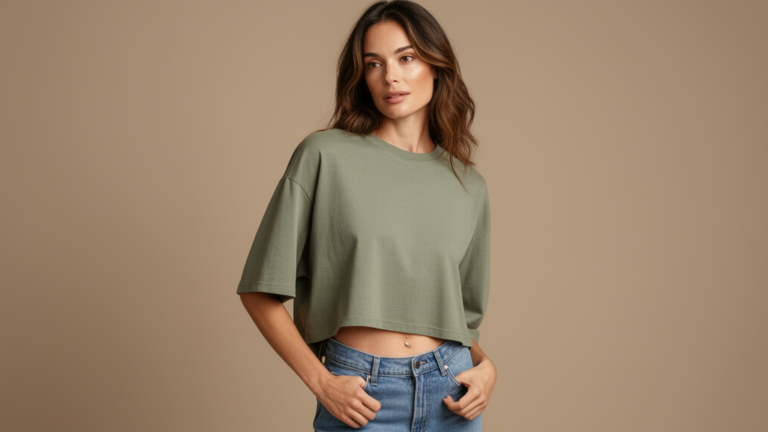Oversized Crop Tops: Relaxed & Trendy